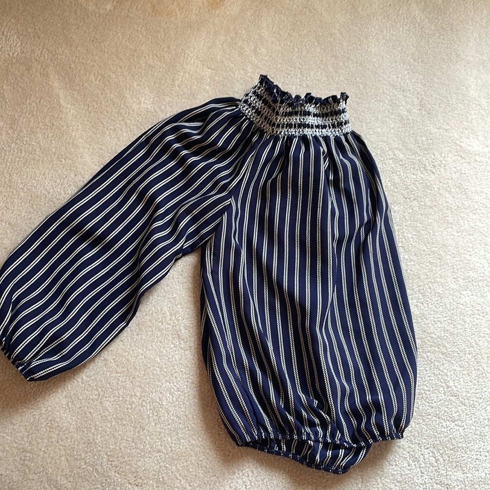 Off the shoulder striped top